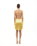 Exquisite Halter Layered Fringe Mini Dress