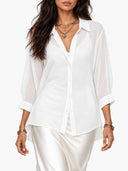 Flowy Chiffon Top & Satin Slip Dress Two-Piece Set