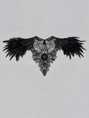 Feather Shoulder Lace Cape Collar