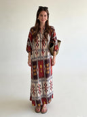 Casual Bohemian Style Ekater Print Maxi Dress
