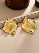 Minimalist Irregular Pleated Earrings