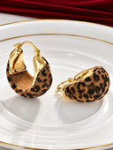 Velvet Sculptural Gold Hoop Earrings