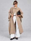 Oversized Cape Sleeve Long Trench Coat