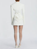 Structured Blazer Ruched Mini Dress