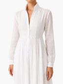Casual Long-sleeved Pleated Maxi Dress