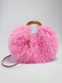 Chic Plush Round Crossbody Bag