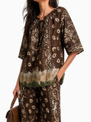 Bohemian Paisley Print Flowy Two-Piece Lounge Set