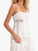Elegant Crochet Lace Vacation Two-Piece Set