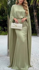 Luxury Minimalist Draped Maxi Dress