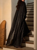 Elegant Gold Dot Print Robe Two-Piece Set