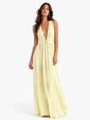 Casual Plunge V-Neck Sleeveless Flowy Maxi Dress