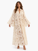 Casual White Long Sleeve Lace V-Neck Dress