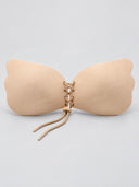 Lace-Up Front Adhesive Strapless Bra