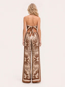 Tropical Palm Print Two-Piece Set