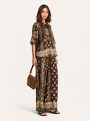 Bohemian Paisley Print Flowy Two-Piece Lounge Set