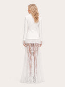 Elegant White Lace Two-Piece Set