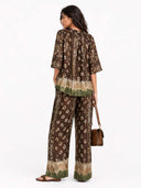 Bohemian Paisley Print Flowy Two-Piece Lounge Set