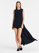 Unique Minimalist High/Low Hem Sleeveless Jumpsuit