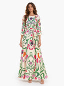 Bohemian Floral Print Loose Maxi Dress