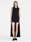 Unique Minimalist High/Low Hem Sleeveless Jumpsuit