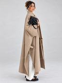 Oversized Cape Sleeve Long Trench Coat