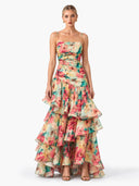 Floral-Print Slip Maxi Dress