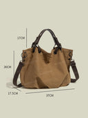 Retro Large-Capacity Canvas Tote Bag