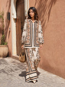 Bohemian Blossom Print Resort Two-Piece Set