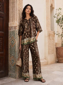 Bohemian Paisley Print Flowy Two-Piece Lounge Set