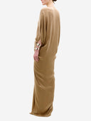 Casual Batwing Sleeve Draped Maxi Dress