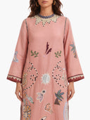 Unique Abstract Art Print Kaftan Maxi Dress