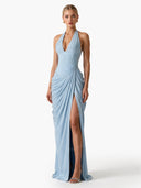 Luxe Satin Shirt Maxi Dress