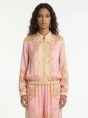 Blush Heritage Print Wide Leg Pants