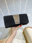 Rhinestone Embellished Clutch Bag