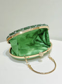 Retro Peacock Rhinestone Party Clutch Bag