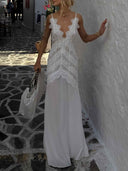 Sexy Lace Strapless Maxi Dress