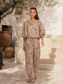 Baroque Floral Print Two-Piece Set