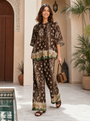 Bohemian Paisley Print Flowy Two-Piece Lounge Set