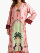 Mystic Palm Printed Maxi Dress