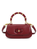 Niche Bamboo Handle Flap Shoulder Bag