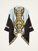 Retro Geometric Print Relaxed Top & Wide Leg Pants Set