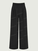 Modern Draped Cowl Neck Top & Wide Leg Pants Set