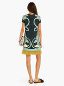 Chic Botanical Print Mini Dress
