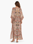 Bohemian Paisley Print Batwing Sleeve Maxi Dress