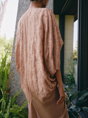 Elegant Embroidered Print V-Neck Maxi Dress