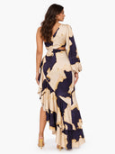 One-Sleeve Irregular Hem Maxi Dress