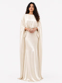 Luxury Minimalist Draped Maxi Dress