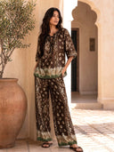 Bohemian Paisley Print Flowy Two-Piece Lounge Set