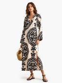 Casual Floral Print Midi Dress