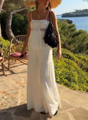 Elegant Crochet Lace Vacation Two-Piece Set